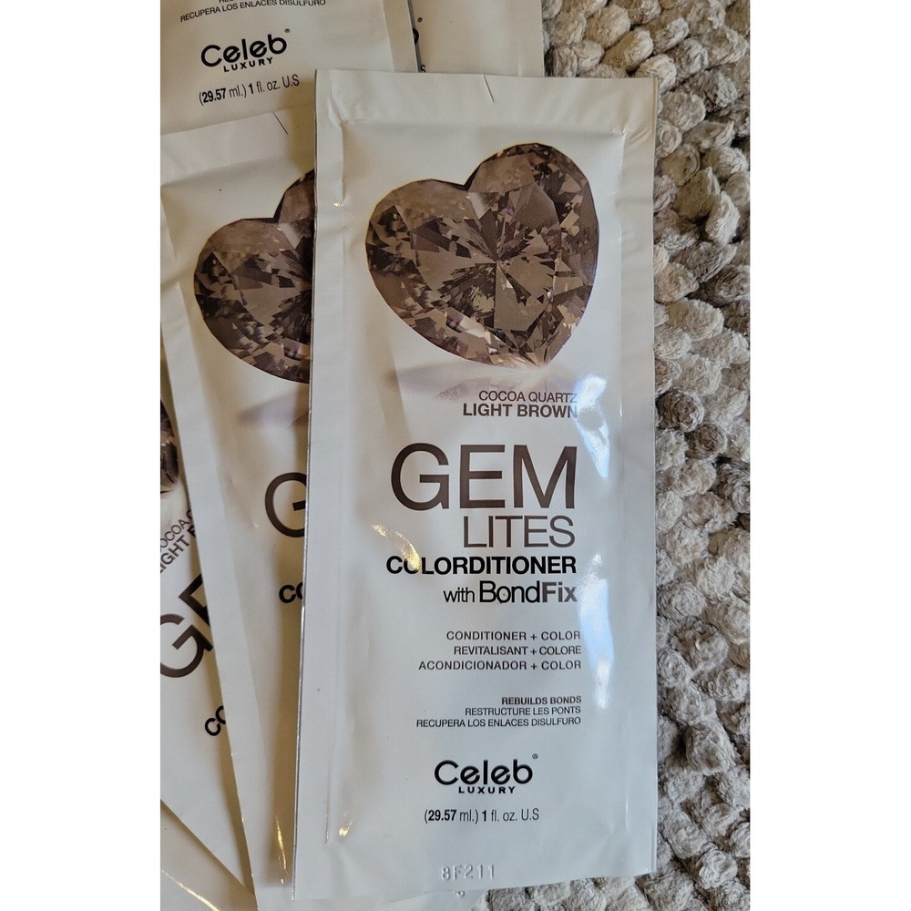 Celeb Luxury GEM LITES Colorditioner Sample Packs Brown Red Blonde‎ 10 Packs - Picture 2 of 5